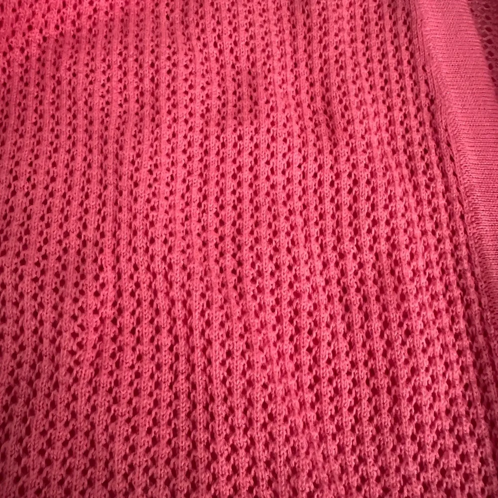 Talbots Lightweight Pink Crocheted Look 3/4 Sleeve Cardigan, NWOT, Size M - Picture 9 of 12